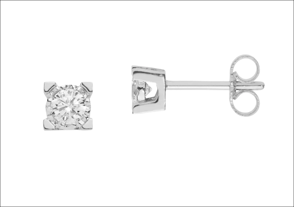 Orecchini solitari Comete Gioielli Momenti Diamanti in oro bianco