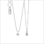 Girocollo COMETE Identity in oro bianco con diamanti tondi e rettangolari