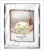 Cornice Anniversario 25° Matrimonio VALENTI silver con incisione 25
