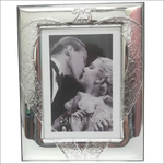 Cornice Argento Amour con Cristalli e Cuore Floreale cornice a forma di cuore argentata per anniversario
