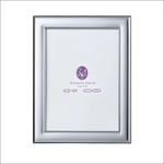 Cornice Kiev in Argento 925, telaio rettangolare argento lucido con bordi bisellati