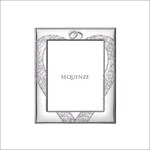 Cornice SEQUENZE Amour fedi matrimoniali SQ1016/13 con elegante telaio a cuore argentato