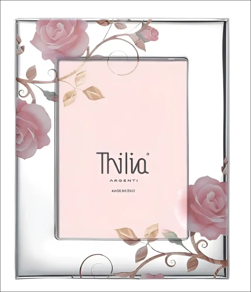 Cornice Roses Thilia Argento Bilaminato con logo Thilia Argenti
