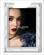 Cornice Valenti Argento Miro Silver 10x15 cm con bordo ondulato elegante