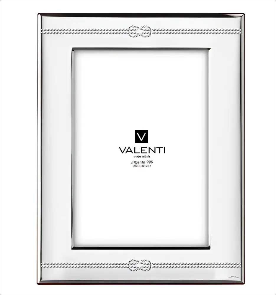 Cornice Valenti Argento Miro Silver 13x18 cm in argento 999 puro con motivi infinito