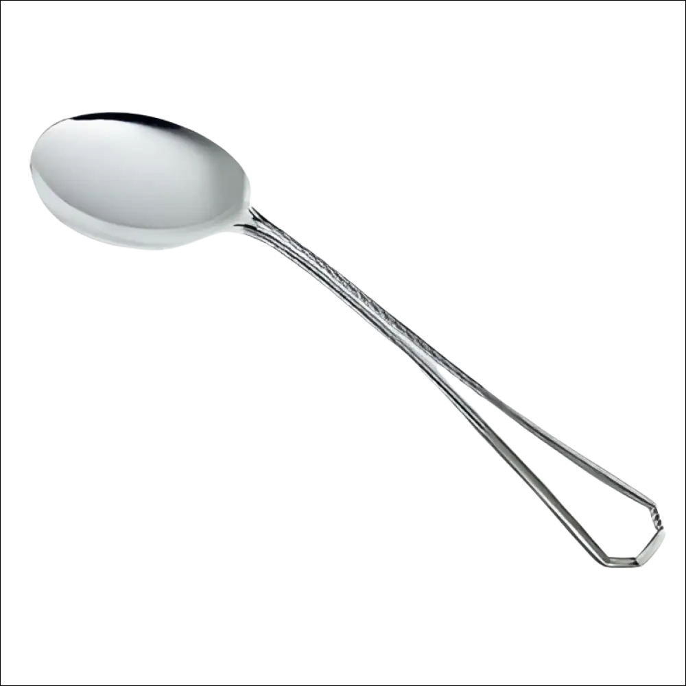 Cucchiaino storto in argento per pappa con manico elegante attorcigliato