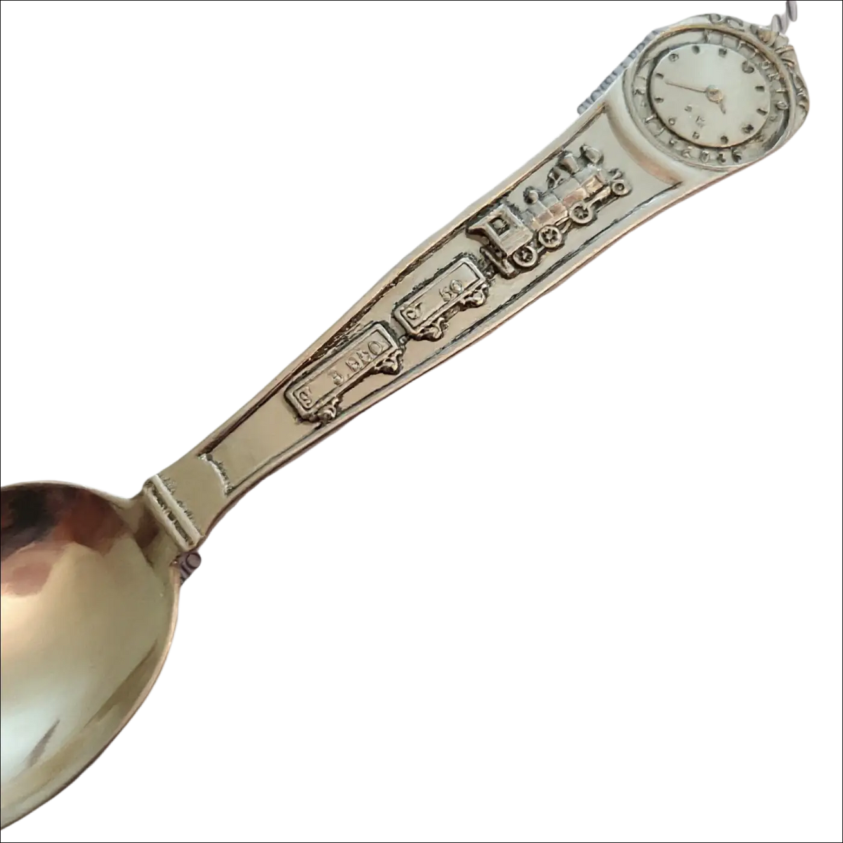 Cucchiaio argento Trenino Zaramella Argenti con orologio Bonini