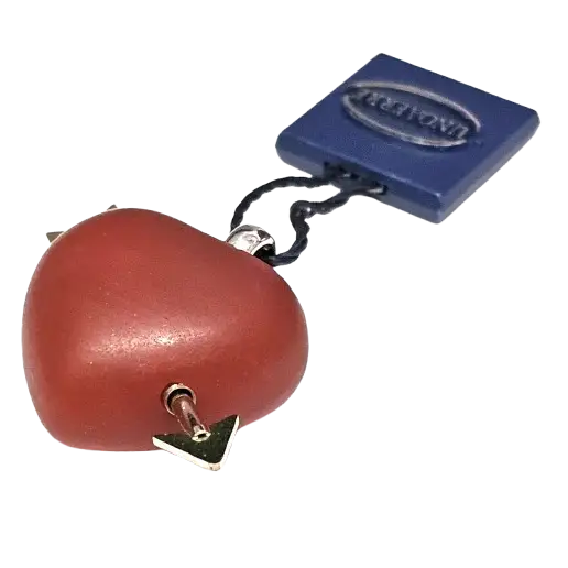 cuore corniola con freccia IN oro bianco di UNOAERRE|bonini-gioielli