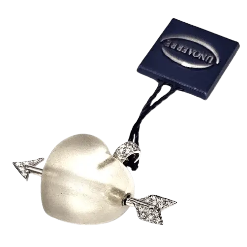 cuore cristallo di Rocca con freccia diamanti UNOAERRE|bonini-gioielli