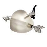 cuore cristallo di Rocca con freccia diamanti UNOAERRE|bonini-gioielli