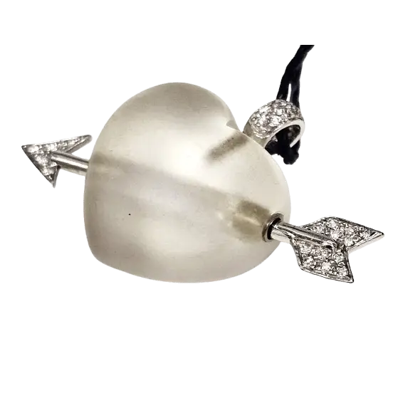 cuore cristallo di Rocca con freccia diamanti UNOAERRE|bonini-gioielli