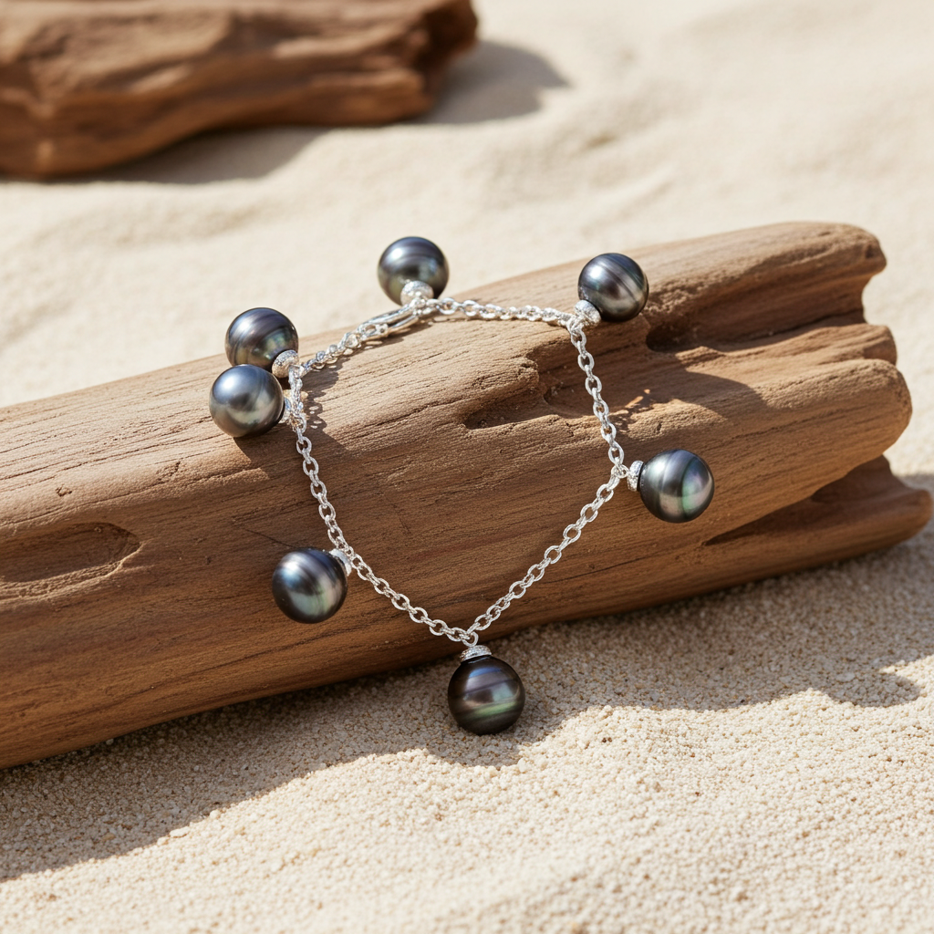 Bracciale Salvini Mambo oro bianco e perle Tahiti|bonini-gioielli