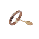 Fede nuziale classica oro rosa Lindgren lucida con etichetta ovale