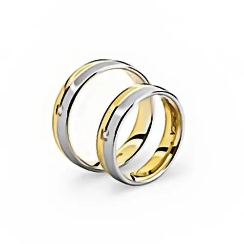 Fede oro bianco e giallo con diamante Paolo e Francesca COMETE|bonini-gioielli