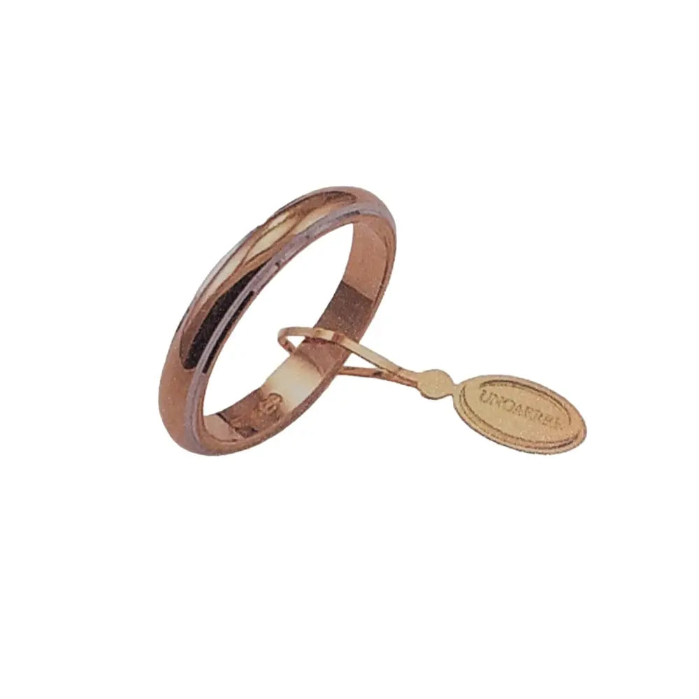 fede oro giallo bordi bianchi rodiati UNOAERRE|bonini-gioielli