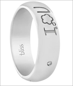 Anello in argento Fedina Ti Penso con incisione I cloud U