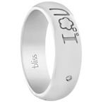 Anello in argento Fedina Ti Penso con incisione I cloud U