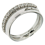 Anello d’argento con diamanti della collezione Emozioni Salvini ct 0,23