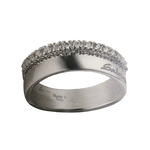 Anello in argento con band diamante di 0,23 ct collezione Emozioni Salvini