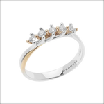Anello Fedina Diamanti 0,25 ct Comete Gioielli ANB 2658 oro bicolore e diamanti