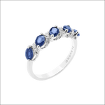 Fedina Diamanti Zaffiri Blu in Oro Bianco COMETE, lato interno con incisione