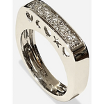 Fedina oro bianco con 5 diamanti CEVA GIOIELLI|bonini-gioielli