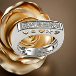 Fedina oro bianco con 5 diamanti CEVA GIOIELLI|bonini-gioielli