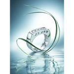 Fedina oro bianco con 5 diamanti CEVA GIOIELLI|bonini-gioielli