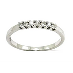 fedina oro bianco e diamanti ct 0,52 - Gioielleria Bonini