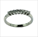 Fedina Oro Bianco e Diamanti ct 0,52 VS F: elegante anello con 6 brillanti