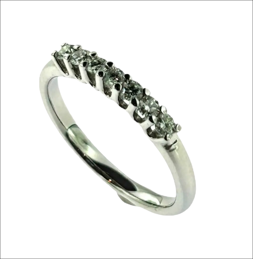 Fedina Oro Bianco e Diamanti ct 0,52 VS F: elegante platino con 6 brillanti