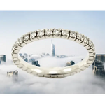 fedina oro bianco giro-dito diamanti ct 0,42|bonini-gioielli