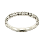 fedina oro bianco giro-dito diamanti ct 0,42|bonini-gioielli