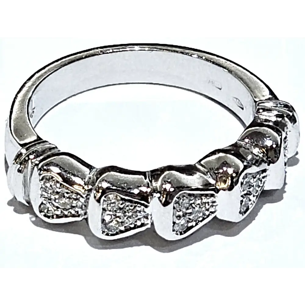 Fedina oro bianco 750/1000 e diamanti Salvini|bonini-gioielli