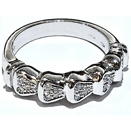 Fedina oro bianco 750/1000 e diamanti Salvini|bonini-gioielli