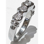 Fedina oro bianco 750/1000 e diamanti Salvini|bonini-gioielli