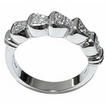 Fedina oro bianco 750/1000 e diamanti Salvini|bonini-gioielli