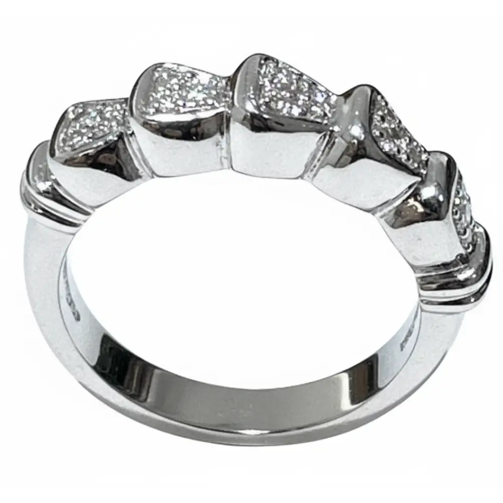 Fedina oro bianco 750/1000 e diamanti Salvini|bonini-gioielli