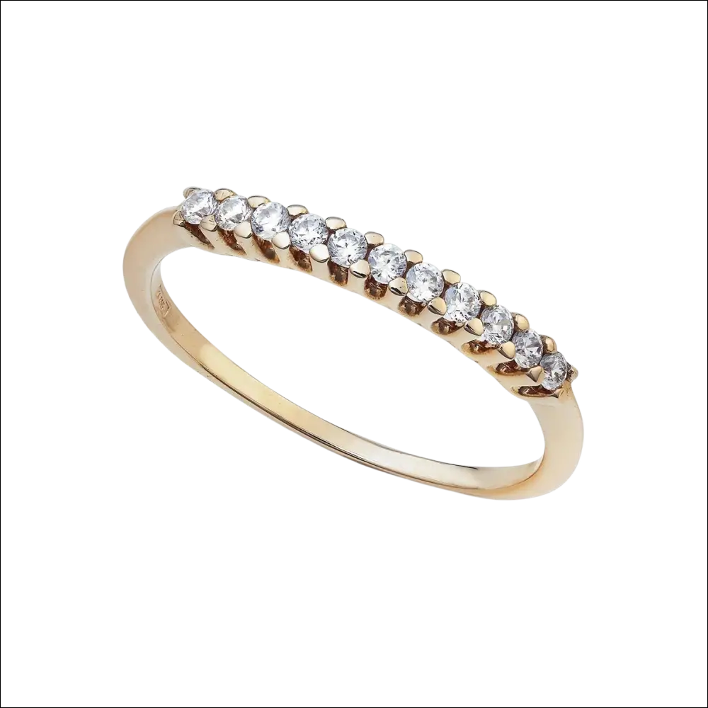 Fedina oro rosa zirconi Dea di Luce Ambrosia AAZ 143R con diamanti scintillanti