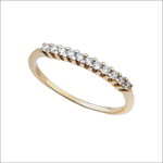 Fedina oro rosa zirconi Dea di Luce Ambrosia AAZ 143R con diamanti scintillanti