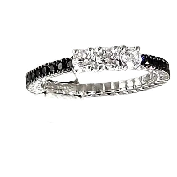 Fedina oro trilogy diamanti bianchi e black di Salvini - anello