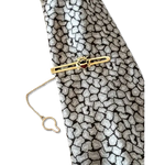 Fermacravatta oro giallo 750/1000 con blasone in smalto - fermacravatta