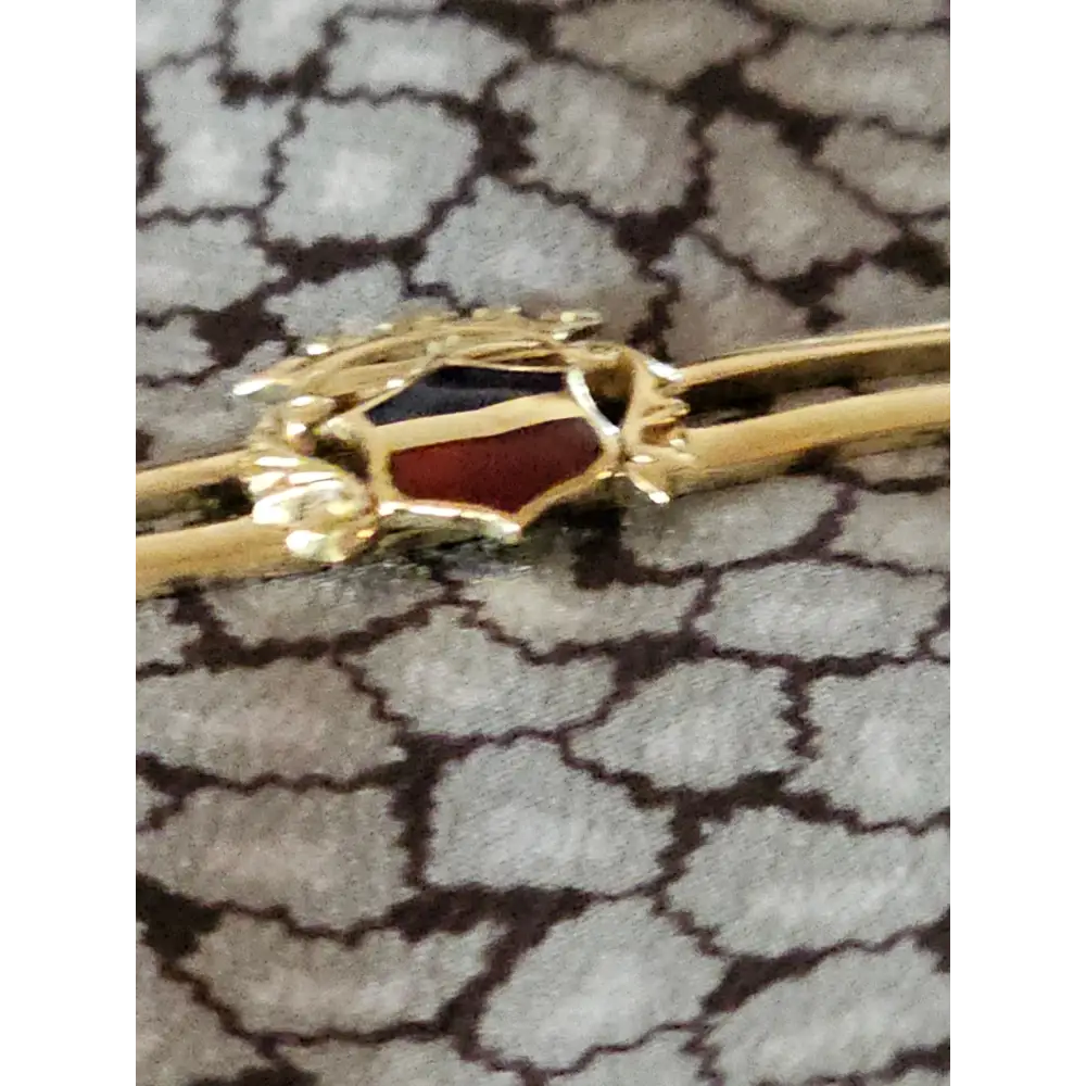 Fermacravatta oro giallo 750/1000 con blasone in smalto - fermacravatta