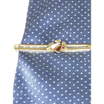 Fermacravatta oro giallo 750/1000 con blasone in smalto bianco e rosso - fermacravatta