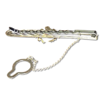 Fermacravatta oro giallo 750/1000 con blasone in smalto rosso e bianco - fermacravatta