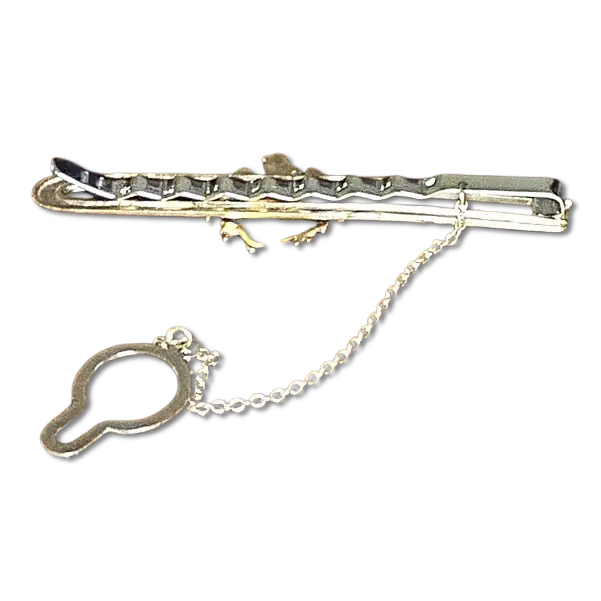 Fermacravatta oro giallo 750/1000 con blasone in smalto rosso e bianco - fermacravatta