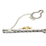 Fermacravatta oro giallo 750/1000 con blasone in smalto rosso e bianco - fermacravatta