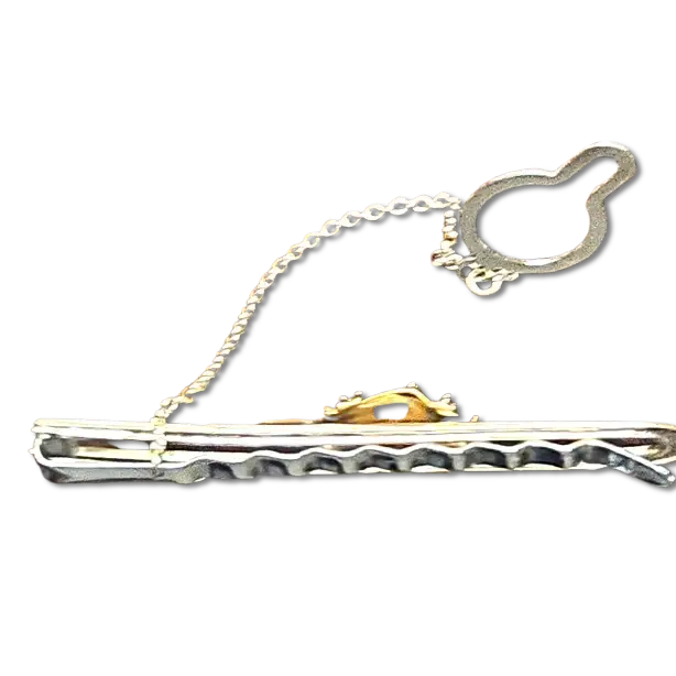 Fermacravatta oro giallo 750/1000 con blasone in smalto rosso e bianco - fermacravatta