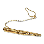 Fermacravatta oro giallo 750/1000lucido con zigrinatura centrale - fermacravatta