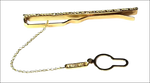 Fermacravatta Oro Giallo UNOAERRE con catena e targa incisa